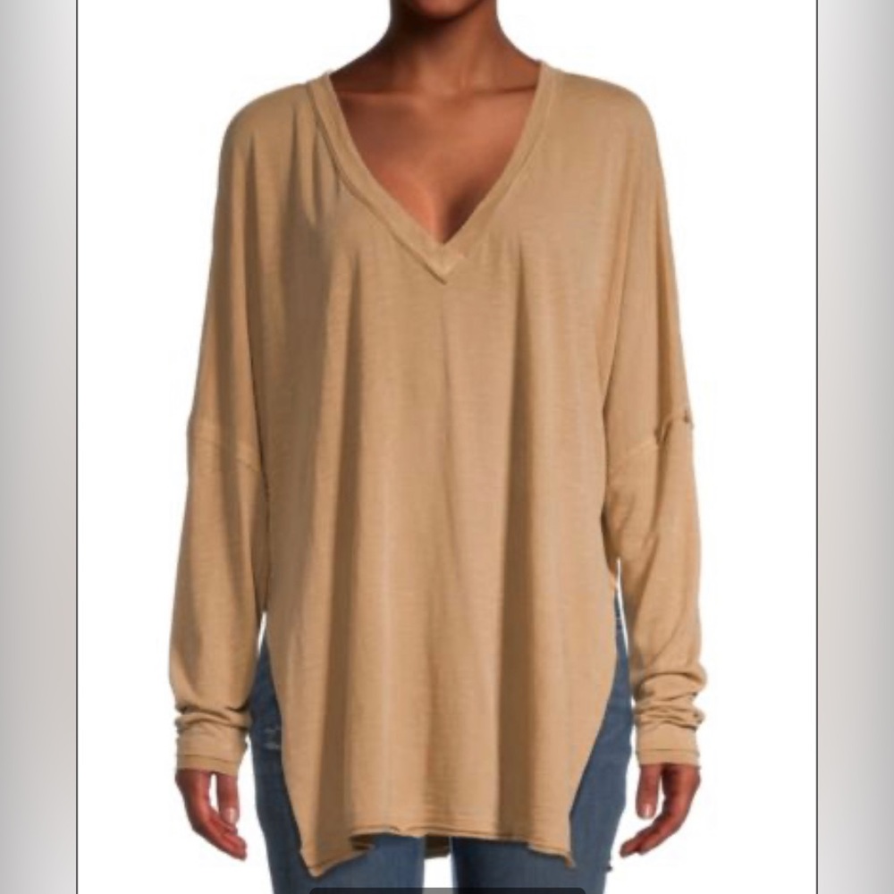 BRAND NEW! Size Medium, Free People We The Free On My Mind V-Neck Shirt